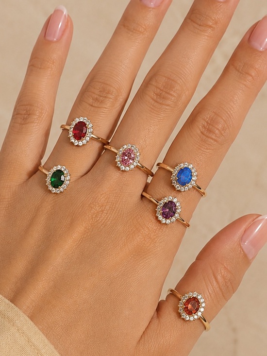 Jewelry - 14k Gold plated Solitaire Engagement Ring